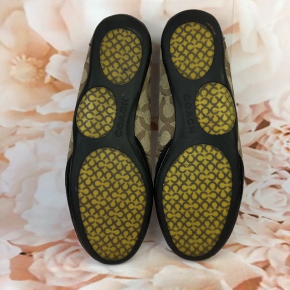 Coach true flats signature c brown comfort sole - Picture 2 of 7